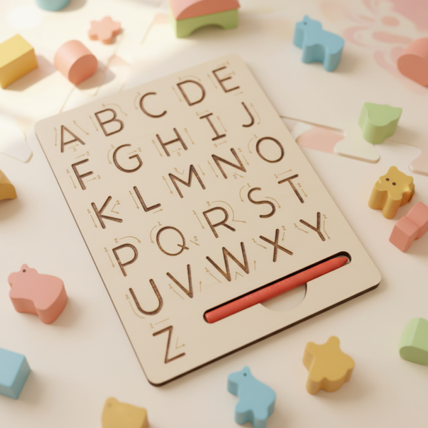 Firefly_Gemini Flash_{_ -prompt-- -Enhance the provided wooden toy product image into a premium website c 394833 (1) Natural Wooden Learning Toy Combo for Kids