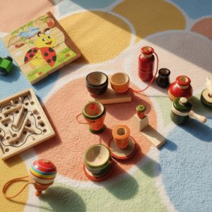 Natural Wooden Play & Think Combo