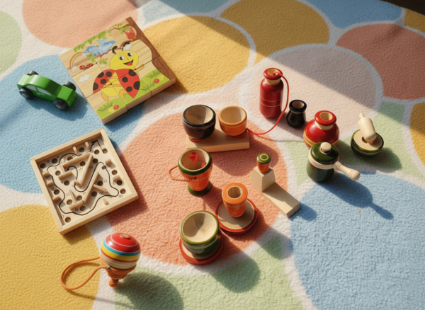 Natural Wooden Play & Think Combo